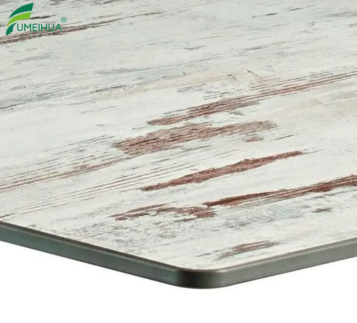 Texture Glossy exterior table top hpl CE certificate compact laminate hpl in china