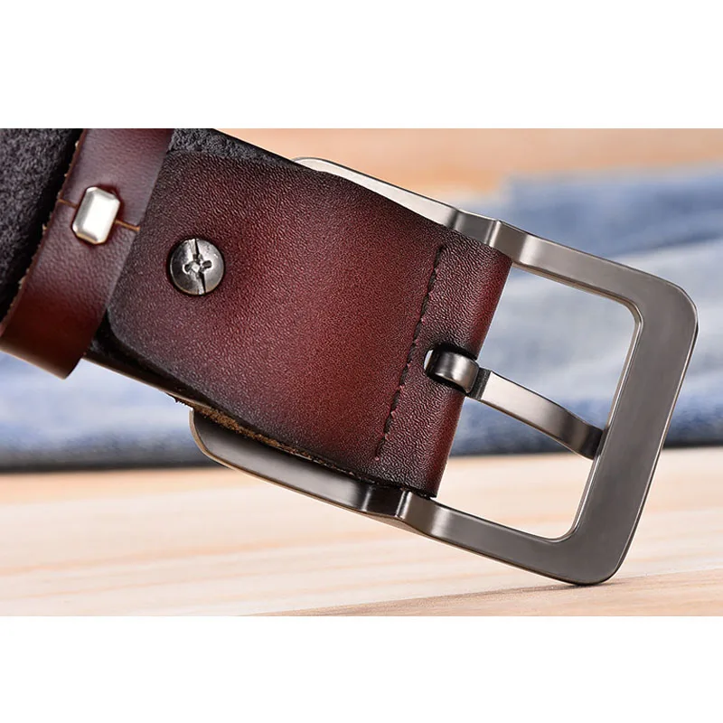 Factory Supply Vintage Business Belts Adjustable Casual Genuine Leather Belt For Men