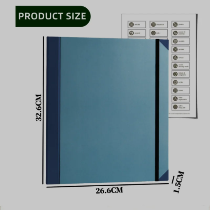Document Organizer Bound Expanding File Folder for Important Papers Emergency Binder,  Social Security Cards,
