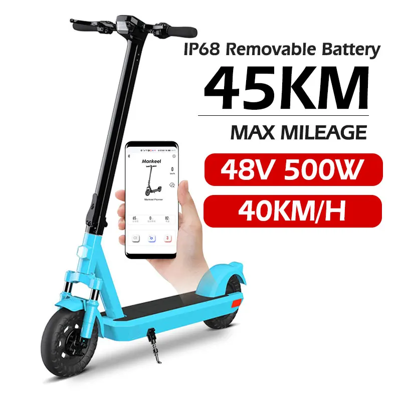 Mankeel Pioneer Private IP68 Removable Battery Motor 500W 40Kmh Powerful Adults E Adult Electric Scooter
