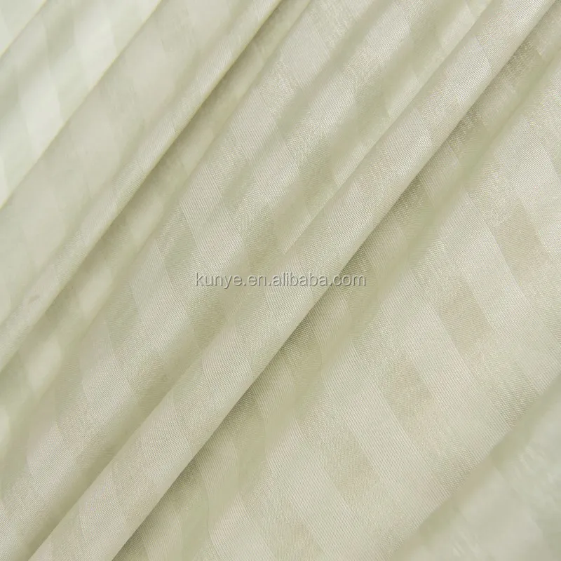 Kunye Textile SS Breathable Satin Stripe Tencel Nylon Chiffon Fabric for Blouse Dress