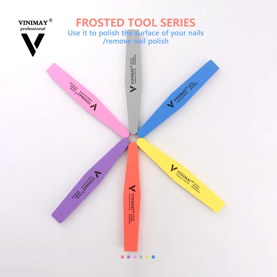 Vinimay Manicure Tools Diamond Sponge Nail File Strip Double-sided Manicure Rubbing High Elasticity Polishing Nail Removal Tool