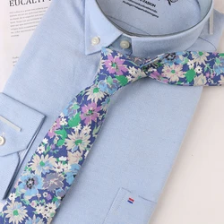 GG130 Women&Men Wedding Butterfly Dress Tuxedo Gift Bow Tie 6cm Floral Printed Cotton Necktie Leisure Printed Neck Ties