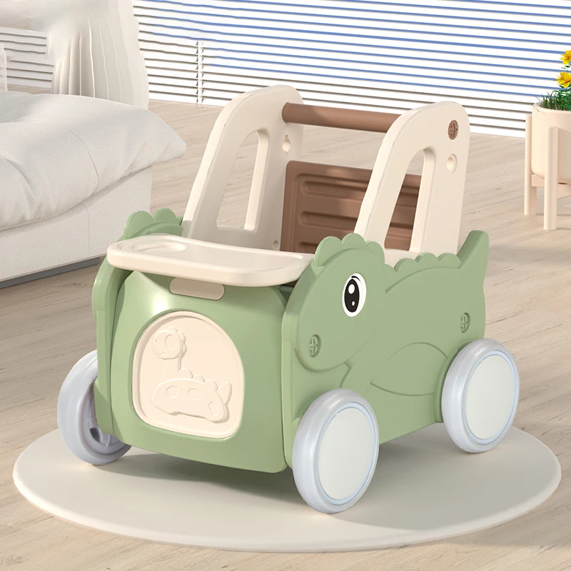 Baby walker trolley baby stroller dining chair stem baby walker can be pushed and sat multifunctional storage box for education