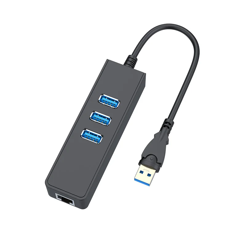 Portable Usb 3.0 Hub Ethernet Adapter For Laptop Pc Usb Lan Adapter Wired Usb 3.0 To Gigabit Ethernet Rj45 Lan