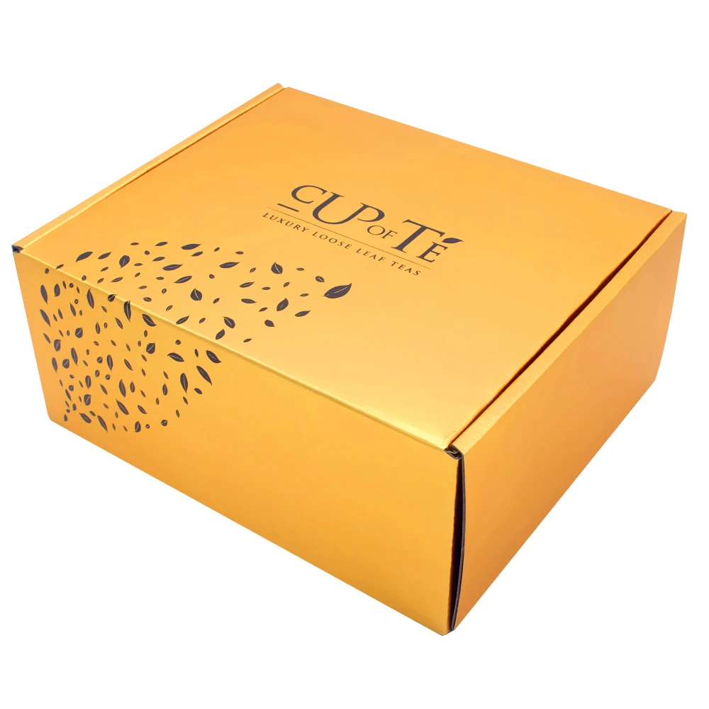 Wholesale luxury branded logo printed micro corrugated cardboard box carton boxes