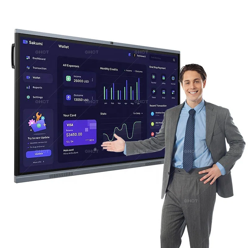 Discount 75 Inch Smart Whiteboard Education Equipment Interactive Flat Panel Teaching Smart Digital Whiteboard for Class Rooms