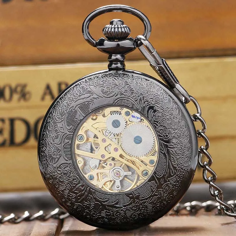 SW-102 Fashion High Quality Retro Chain Pocket Watch Man Mechanical Pocket Watch