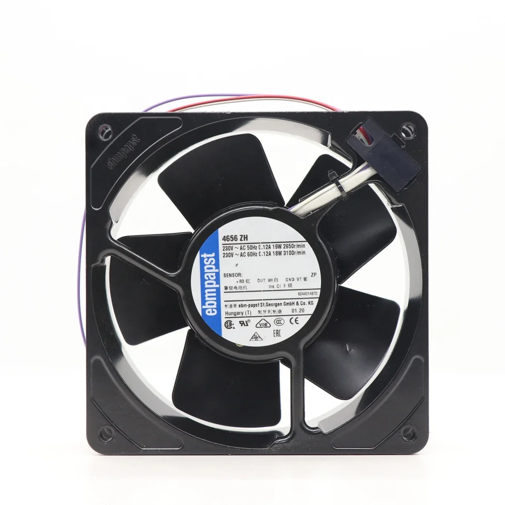 ebmpapst 4656ZH 12038 120x120x38mm 160m3/h 230V AC 19W  0.1A 2650rpm Ball Bearing Control Cabinet Axial Cooling  Fan