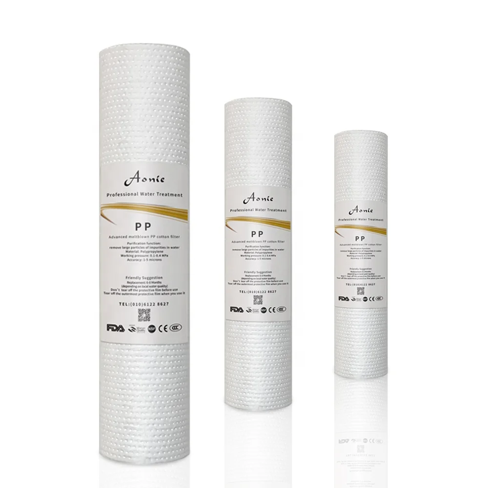 PP Spun Cartridge 10 Inch 5 Micron PP Sediment String Wound Water Filter Cartridge