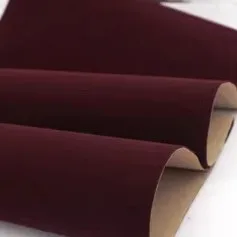 Black self-adhesive back viscose drawer decoration box lining packing pile flocking flannel back lining environmental fabric