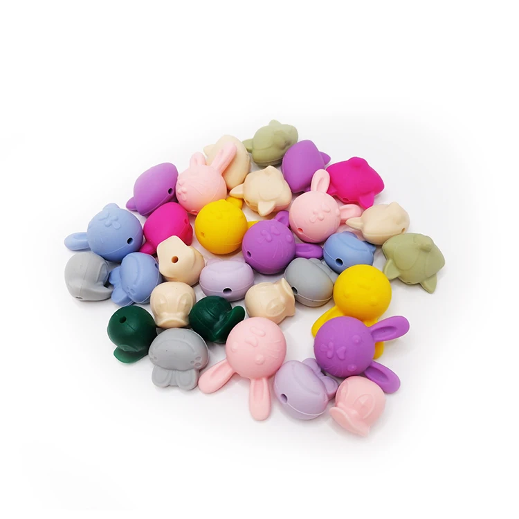 DIY  12mm Silicone Beads Russian Alphabet English Alphabet Beads Food Grade Silicone Beads Baby Teeth Necklace