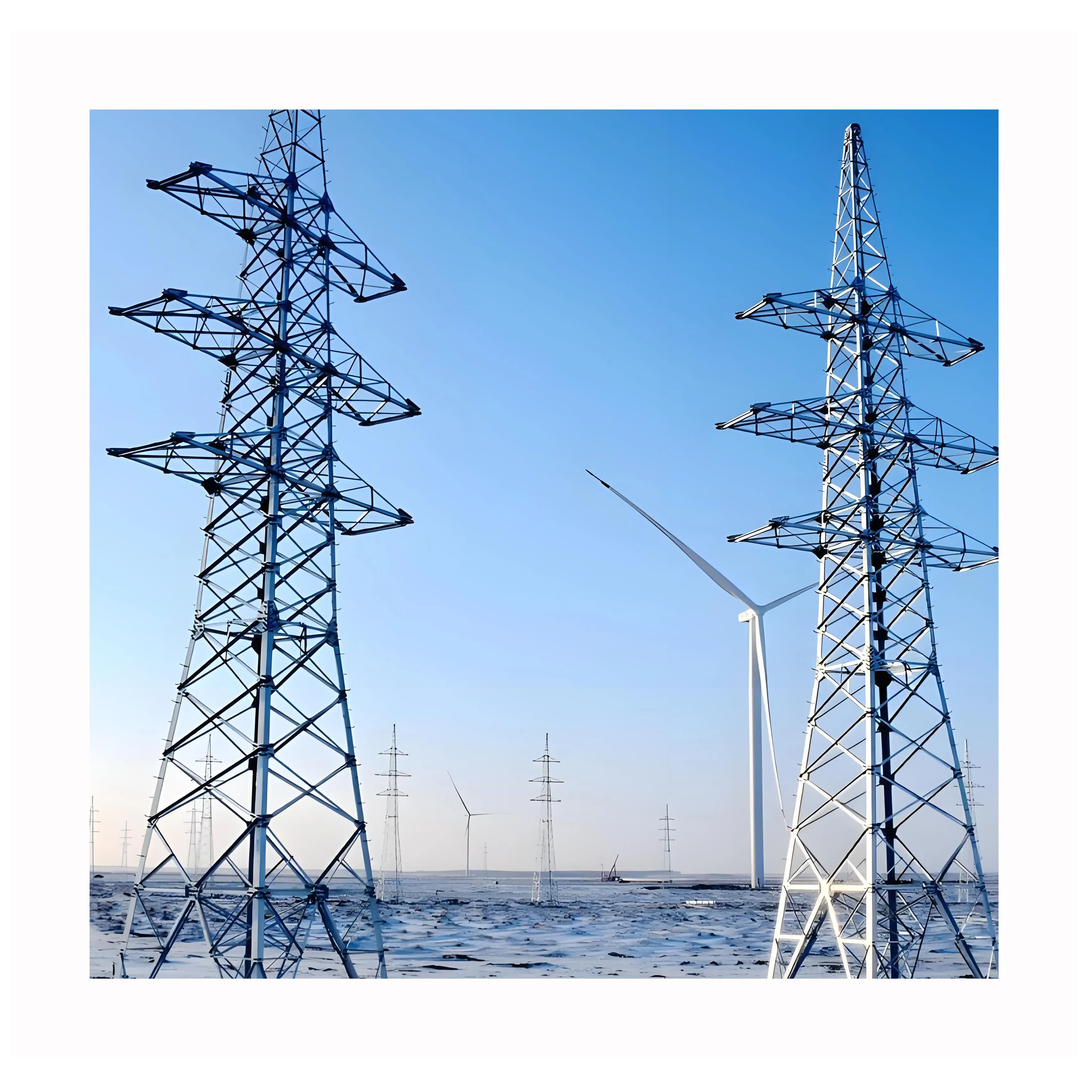 China 30-132kv steel power transmission line tower multi-circuit transmission line tower