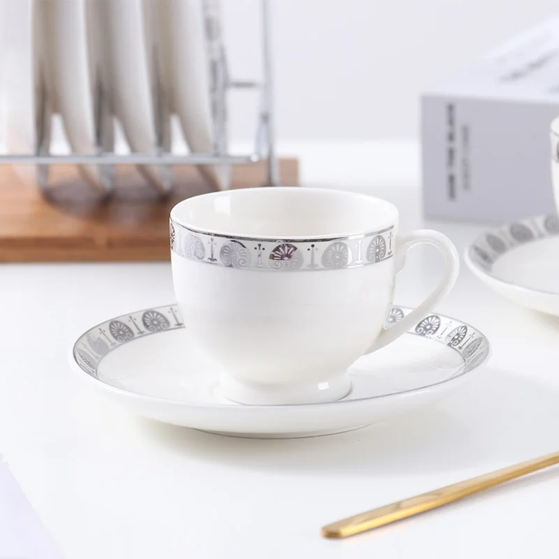 wholesale Arabic ethiopian coffee cup saucer 12pcs set with cup hanger stand