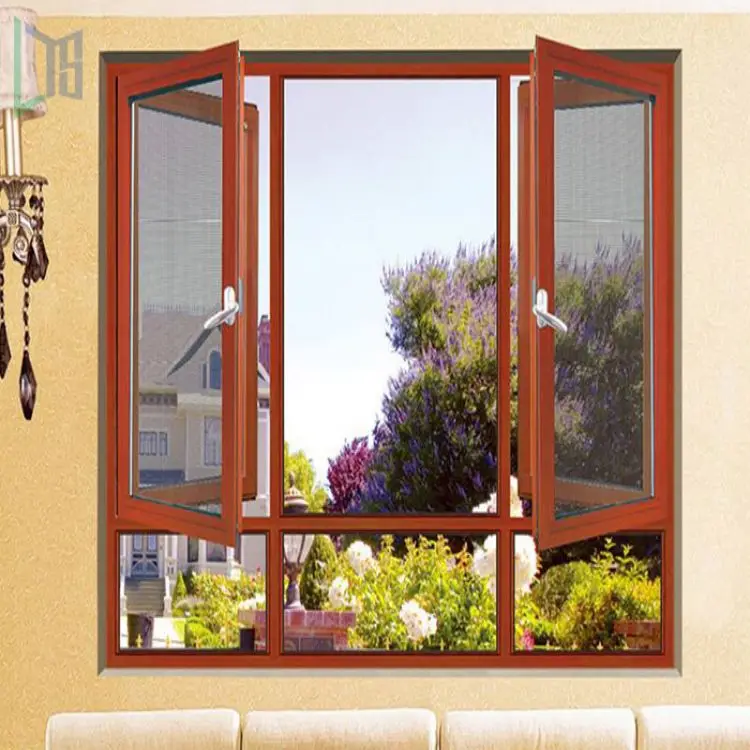 The latest design high quality interior  decoration soundproof casement Window white color soundproof casement glass windows
