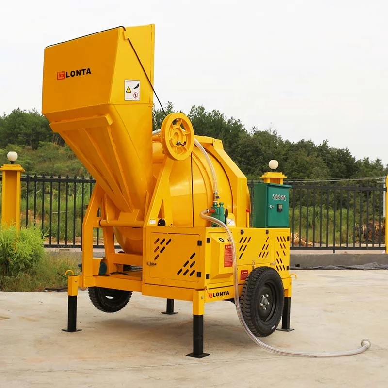 LONTA JZC350DEW 350L 2 Bags Self Loading Electric Diesel Engine Cement Concrete Mixer Machine For Sale Betonniere 350L