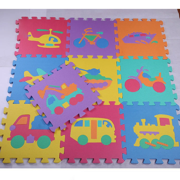 Custom Kids Sensori Anti Slip Puzzle Floor Mat Eva Foam Puzzle Baby Crawling Play Mat Puzzle With City Traffic