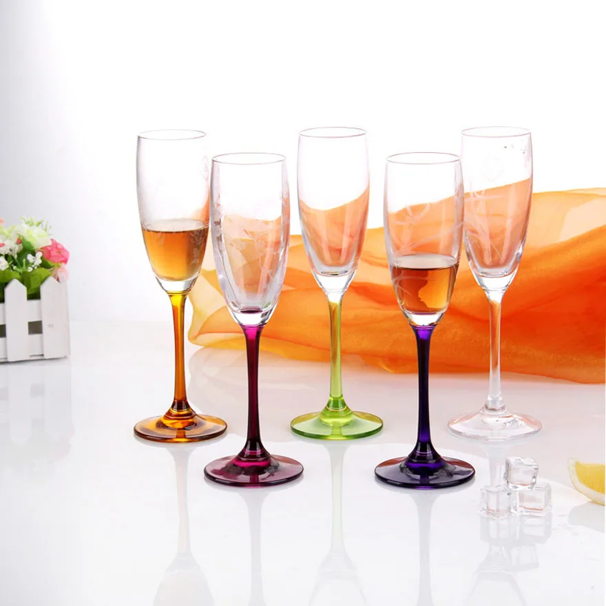 Factory price luxury drinking red wine glass goblet champagne gift hot lead-free crystal glass stemware with diamond stem