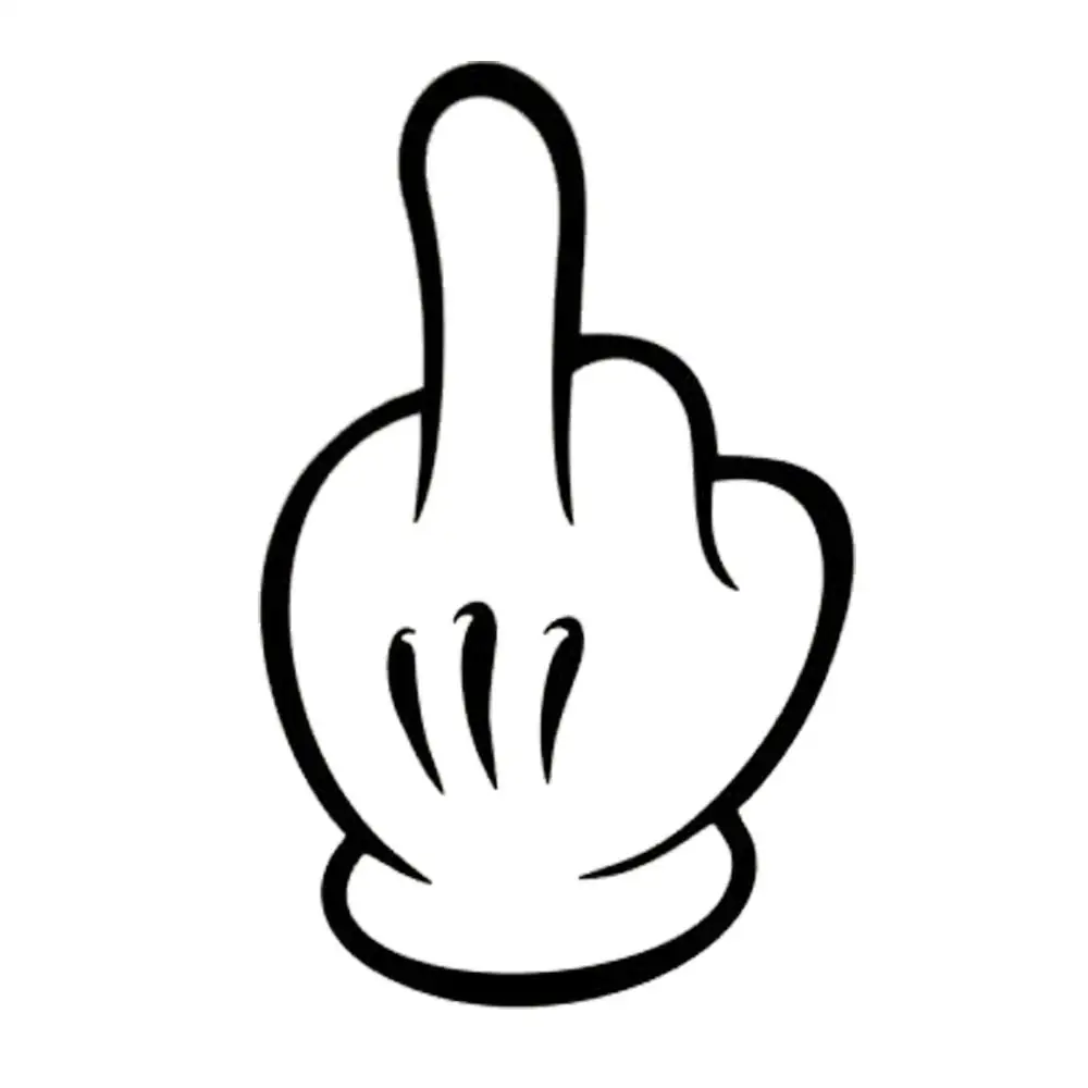 Cheap Custom Fashion Lion Animal Middle Finger Fish Painting Car Sticker