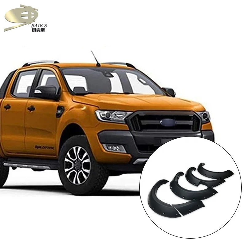 Накладка на крыло из АБС-пластика карманный стильный свод колеса матовый черный для Ford Ranger T7 2015-2017 другие внешние аксессуары 2016