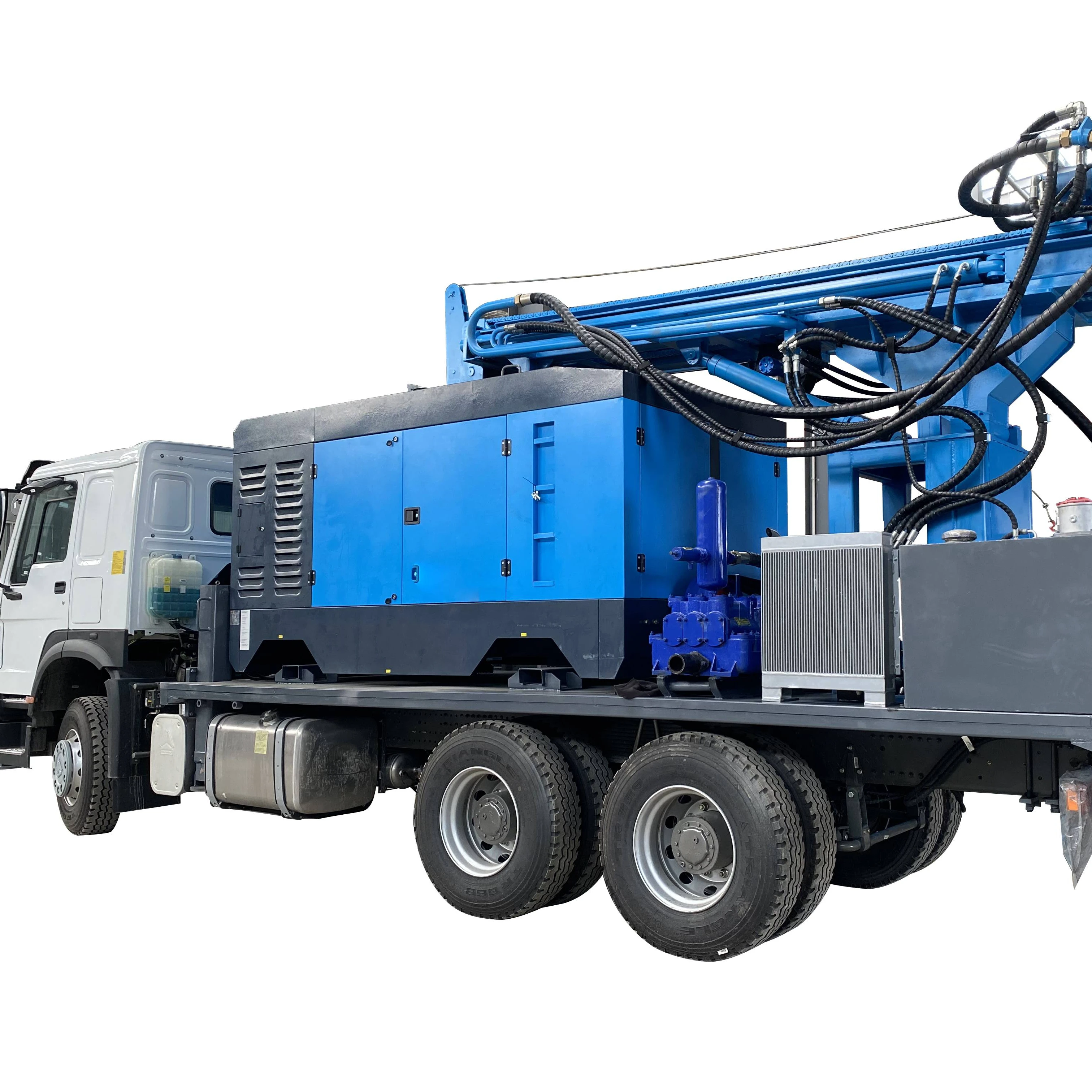 800m Truck mounted water well drilling rig Drilling rig for water well DTH Drilling machine with air compressor
