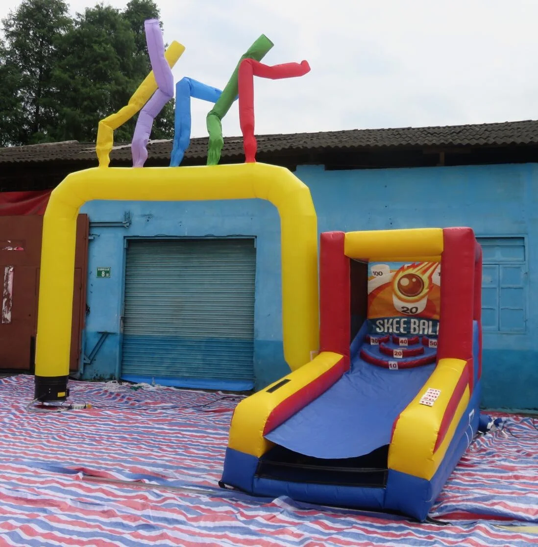 Hot sale activity inflatable arch air dancer with blower for promotional event