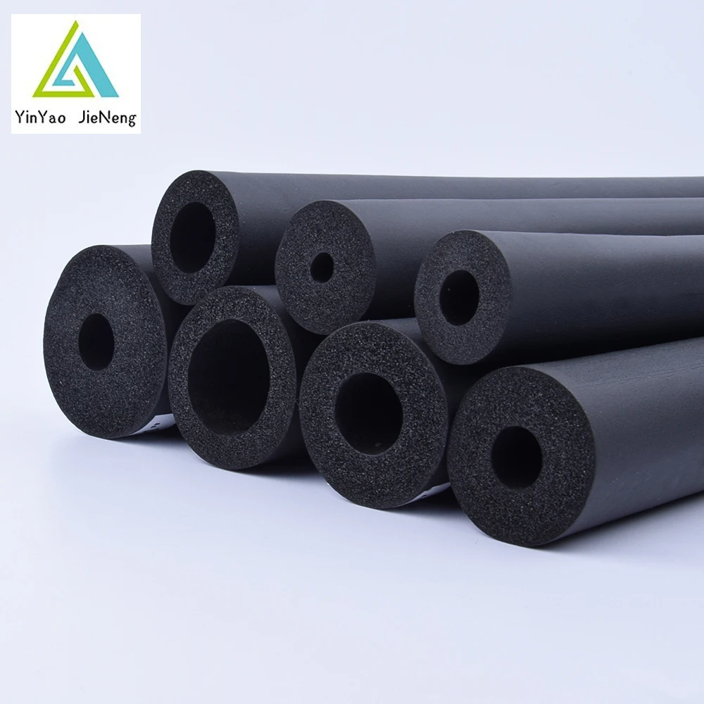 black waterproof epdm foam /sponge rubber pipe for air duct insulation