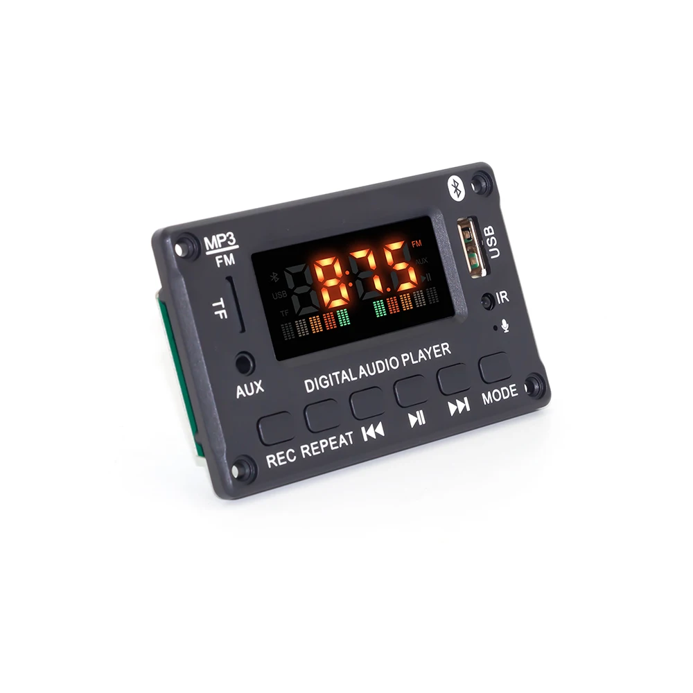 Top Handsfree DC 5 в 24 в MP3 декодер плата 80 Вт усилитель беспроводной Автомобильный MP3-плеер USB записывающий модуль FM AUX радио для динамика