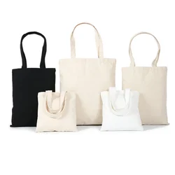 Standard Size Cheap Plain Cotton Shopping Bag Recycled With Logo Canvas Tote Bag