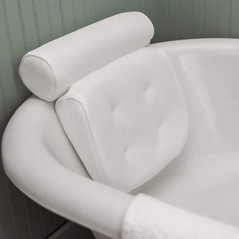 New Arrival Washable 3D Spacer Mesh Luxury Bath Neck Pillow Bathtub