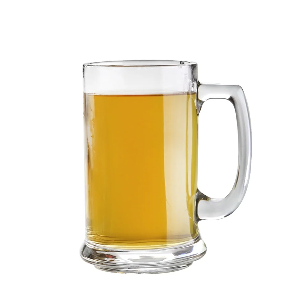 traditional 400ml glass beer mug can be customized logo for home/ bar use sublimation beer glass