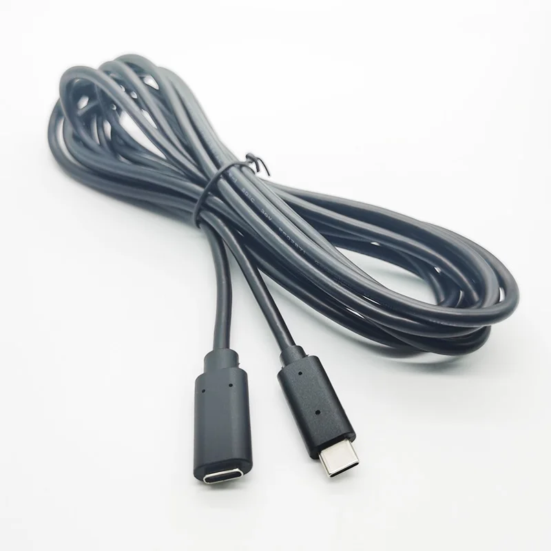 High Quality Extension Charging Male To Female Data Sync OEM PVC USB C Cable Custom Type C To USB C Cable