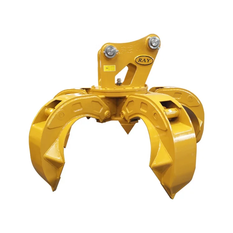 Orange Peel Grab Scrap Magnet Lotus Shape Grapple for Foundation Construction Orange Peel Wrestling Fork Grab