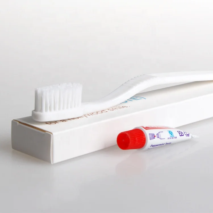 Wholesale mini hotel toothpaste and white toothbrush kit