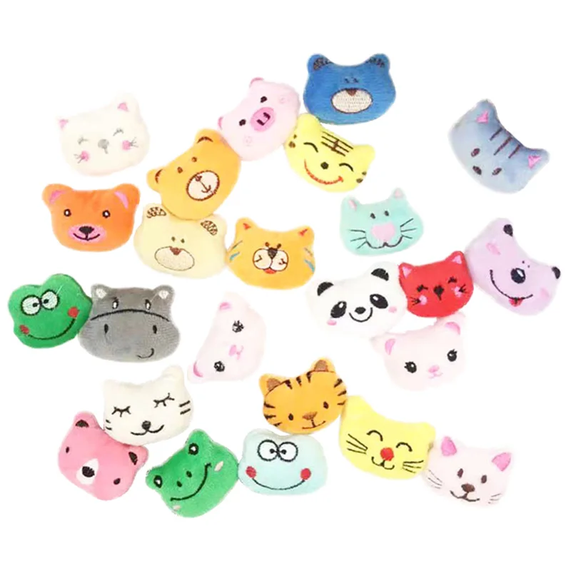 Wholesale Mix Design Handmade Animal Head Cheap Plush Toy Decoration Free Sample Small Toy