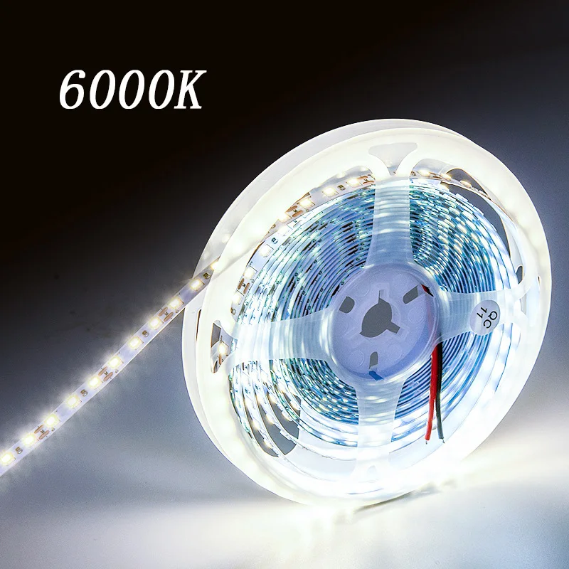 High Bright 2835 Flexible Led Strip DC12V 24V 120 240Leds 5m/Roll 8mm 10mm IP20 IP65 SMD2835 Light Strip for Room Lighting