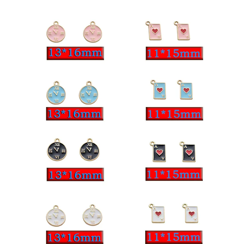 A Poker Metal Bulk Mexican Clock pink white black onyx modern pendant watch croc charms wholesale