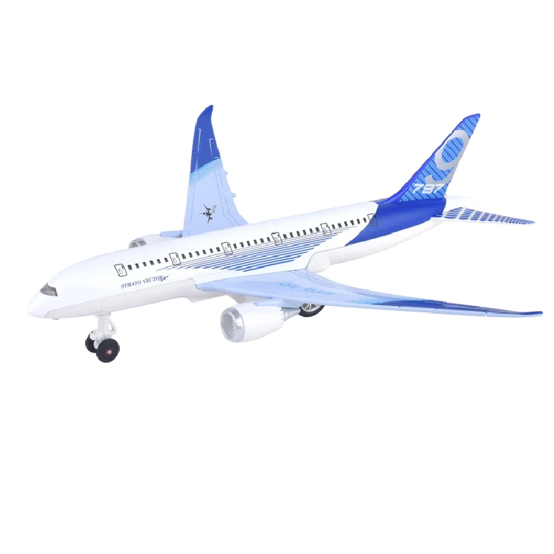 OEM ODM Diecast Model Airplane Toys Hobby Collecting Fun Toys Available Promotional Sliding Alloy 787 Airplane