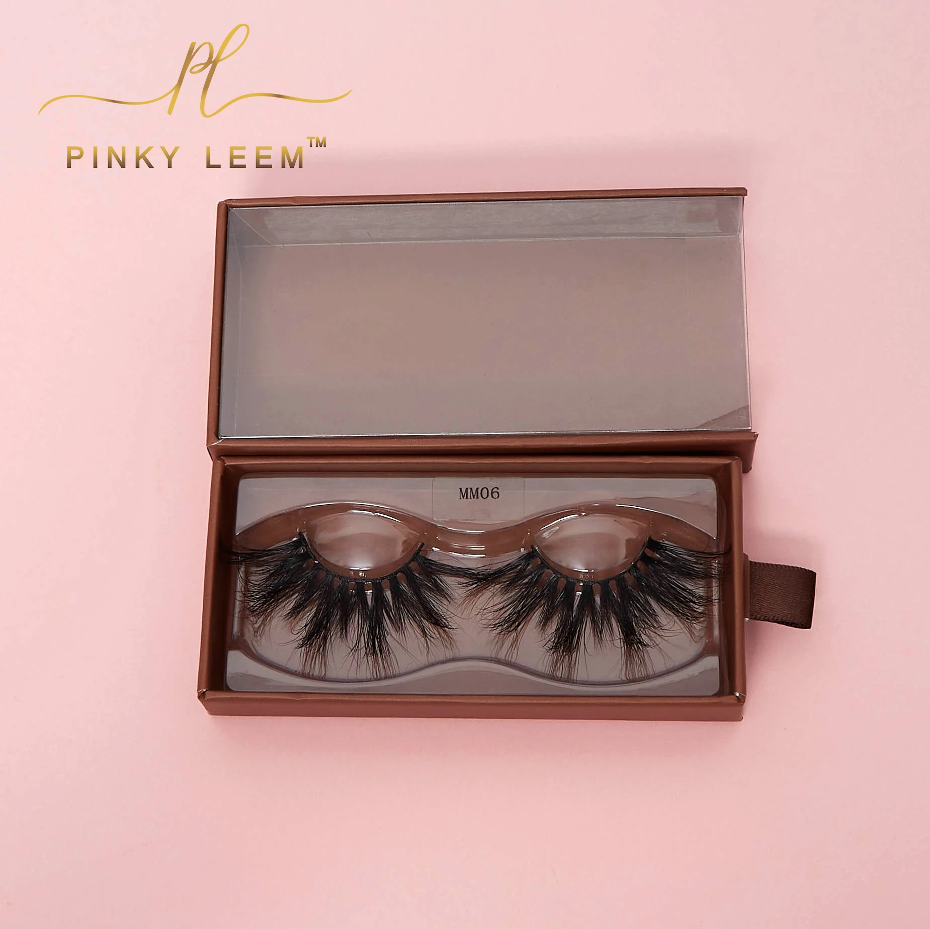 Pinky Lemm Custom Private Label Eye Lashes Mink Lash Cases 3d Mink Eyelashes  with Eyelash Boxes