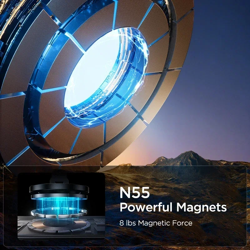 Sarafox Universal Magnetic Car Phone Holder, [N55 Strong Magnet] Foldable Phone Holder Car Mount For All Phone Tablet PC