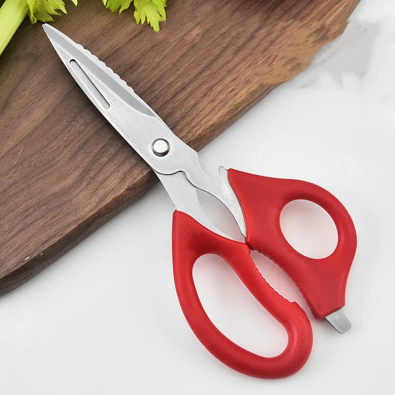 Multifunctional Kitchen Stainless Steel Scissors Fish Bone Chicken Vegetable Refrigerator Scissors Kitchen Utensils