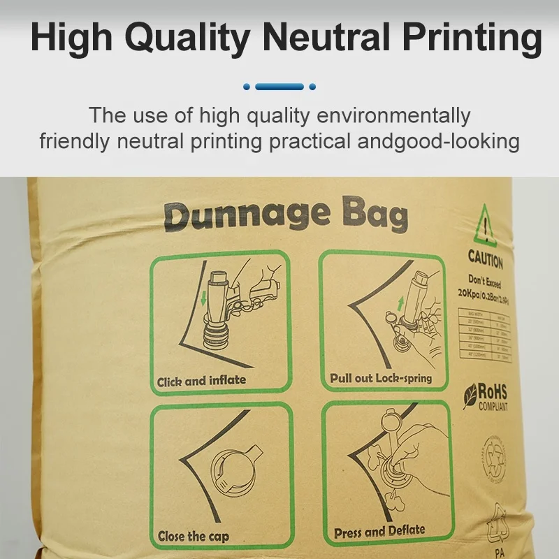 Inflatable PP Woven Kraft Paper Air Dunnage bag for Container Shipping