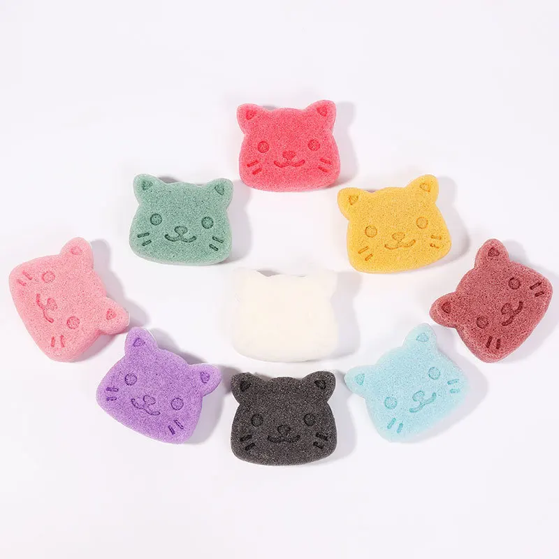 konjac facial sponge natural activated bamboo char mini konjac sponge maroon body  pink clay japan eye contour mask