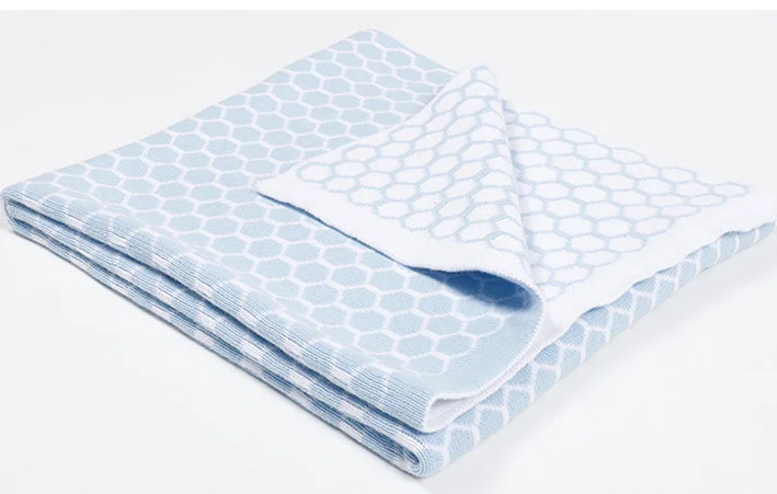 Nice price soft cotton baby  pure cotton knitted blankets knit baby for baby
