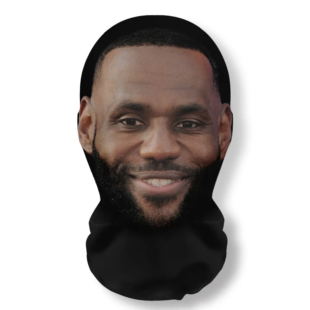 Custom Print  for  Breathable  Sweat  Hat Realistic Kan ye West Full Face Rapper Face Mask Funny Costume Cosplay Adult