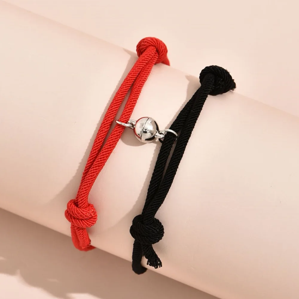 
2021 mens women fashion stone silver girlfriends gift bracelets braided rope lovers couple ankle bangle bracelets set 