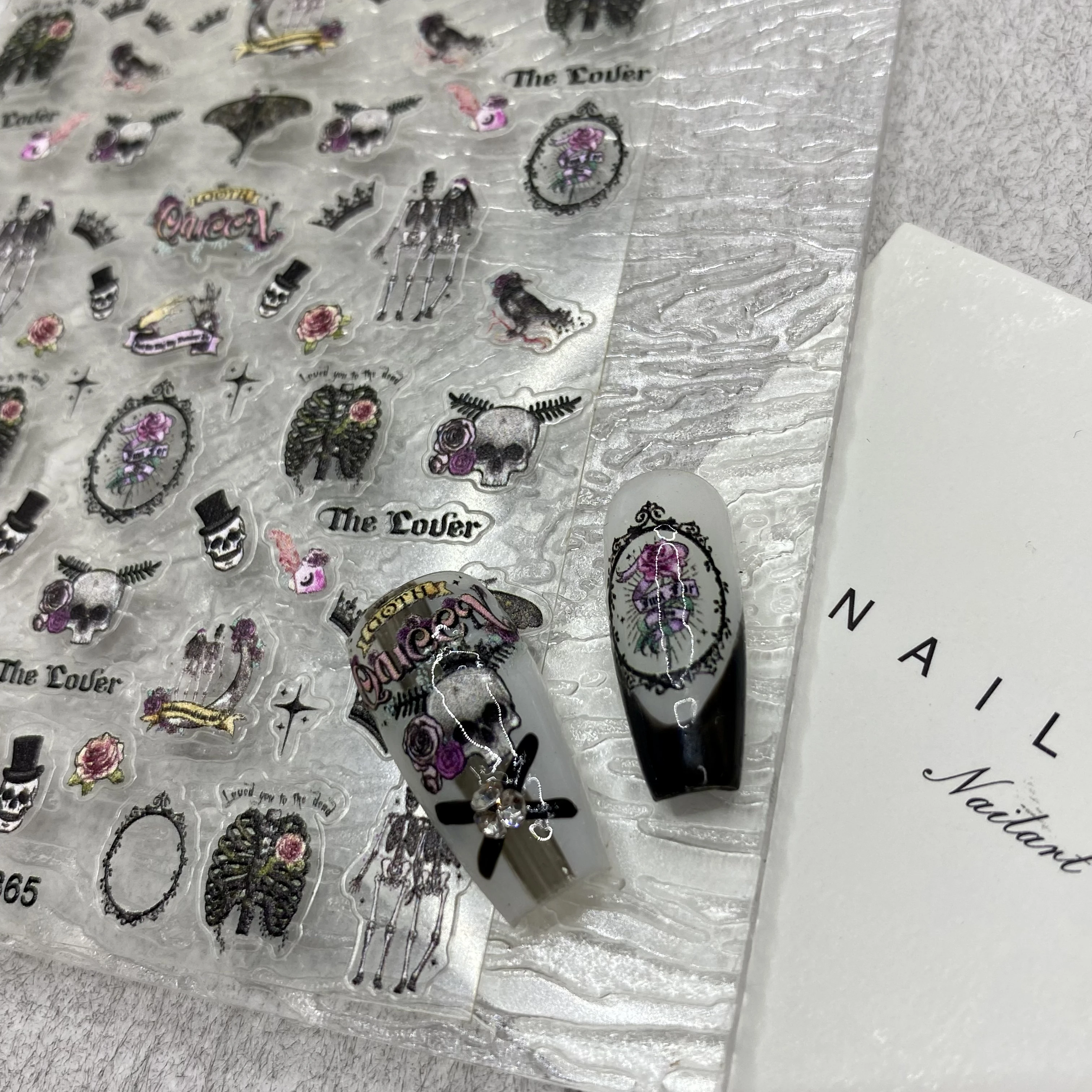 5d Press On Nails Halloween Nail Stickers For Women Kids Halloween Nail Wraps