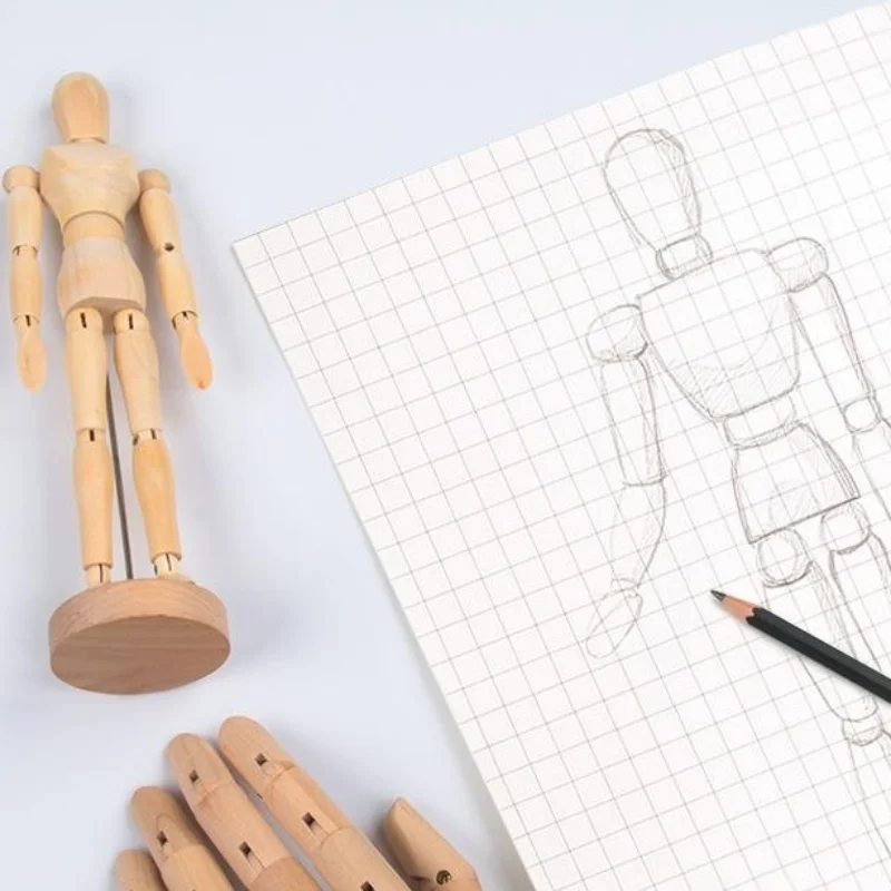 High quality Flexible Art Sketch Wooden Doll Model Drawing Manikin Wood Hand Figure Manikin
