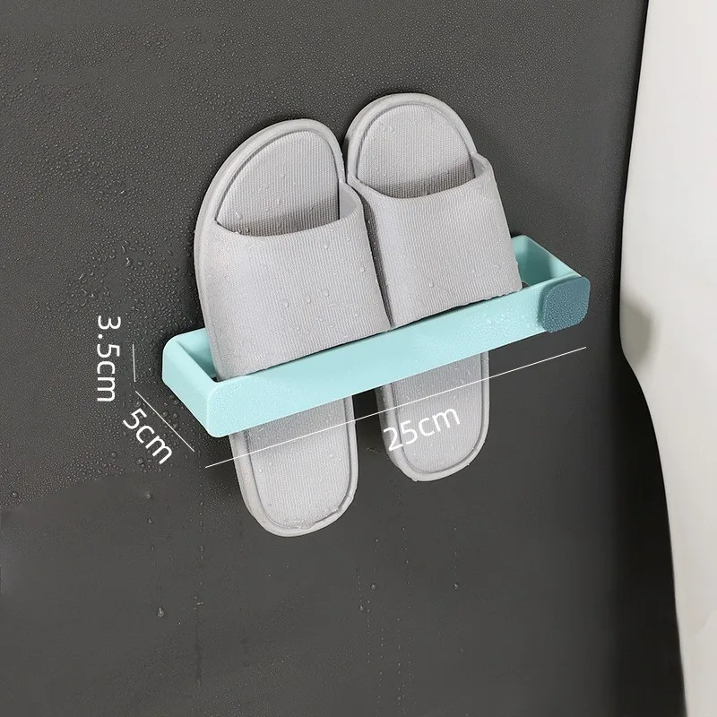 Sesame Wall Mounted Shoe Organizer Rack With Hooks For Bathroom & Kitchen Household Towel Racks Slippers Rack