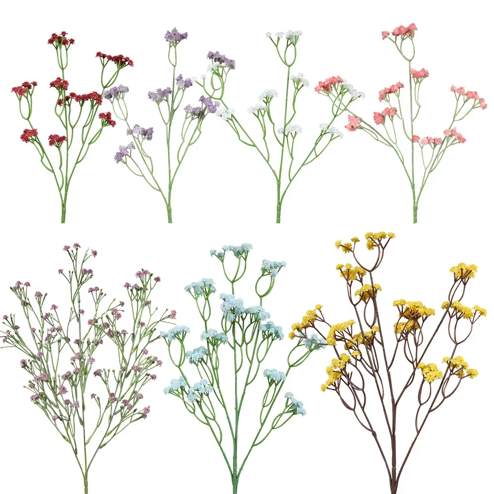 Pastoral Style Artificial White Pink Yellow Butterfly Orchid Wedding Decoration Plastic Flower Garden Decoration Home Decoration